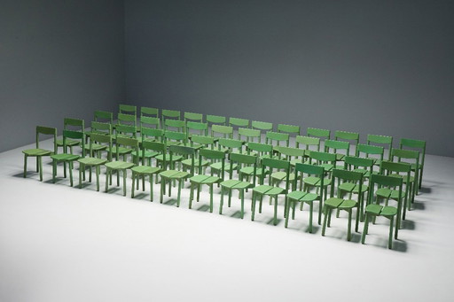 Green Dining Chairs by Pierre Gautier Delaye, France, 1965