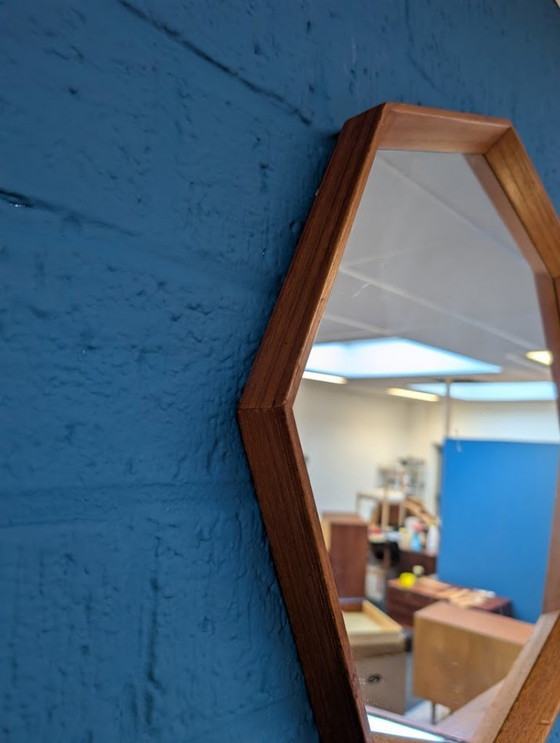 Image 1 of Vintage octagon mirror, Danish, 1960s