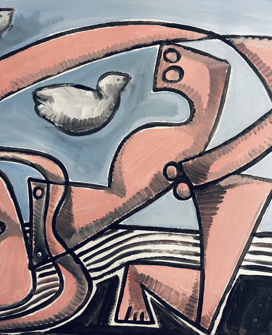 Image 1 of Gundi Falk (1966) Dance of the Lovers - Large Cubist painting on canvas