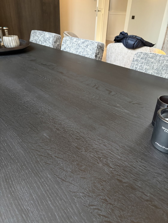 Image 1 of Black Solid Wood Table