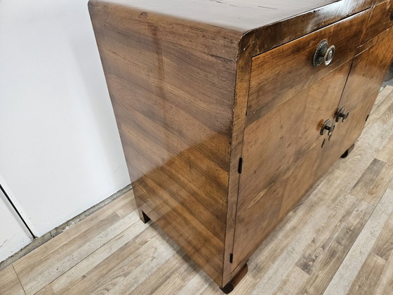 Image 1 of Art Decò sideboard in walnut burl from the 1940s