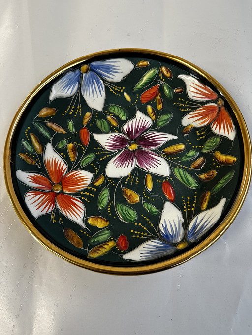 Vintage ceramic dish by Hubert Béquet - D 26 cm