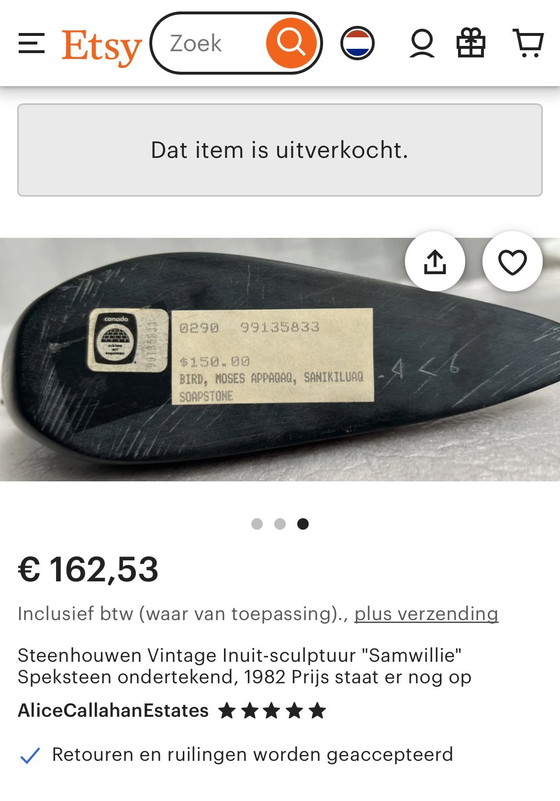 Image 1 of Uccello maculato canada eskimo art