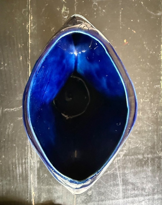 Vintage Vallauris Vase - Double Ear - Ecume De Mér - Fat Lava – Ceramic (photo 4 of 8)