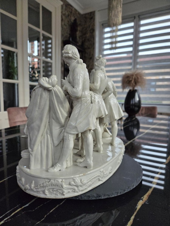 Image 1 of Skulptur – Steingutgruppe aus dem späten 19. Jahrhundert (Ref. 3751)