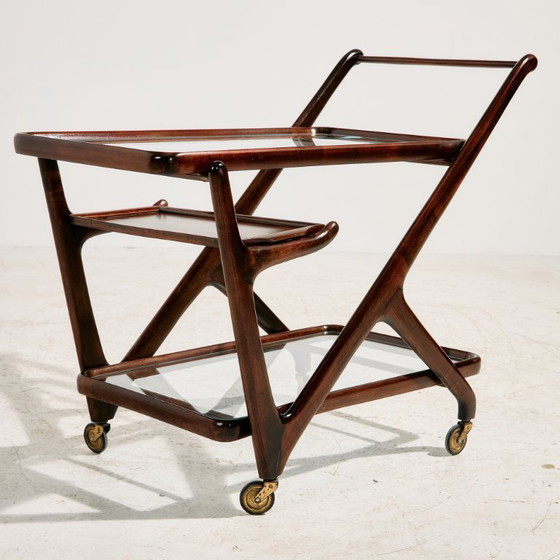 Image 1 of MK11608 Carrello in legno di ontano restaurato da Cesare Lacca per Cassina