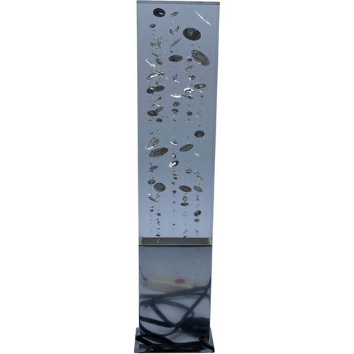 Vintage plexiglass lamp with glitter, 1970