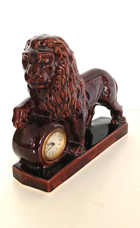 Image 1 of Reloj de repisa Scheurich en forma de león