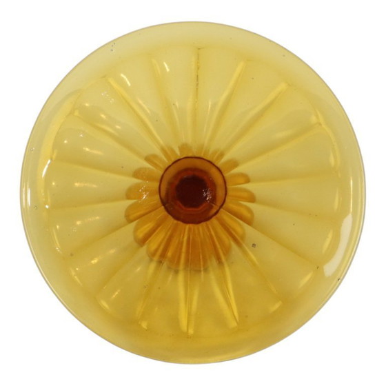 Image 1 of Piatto da torta Art Déco color ambra