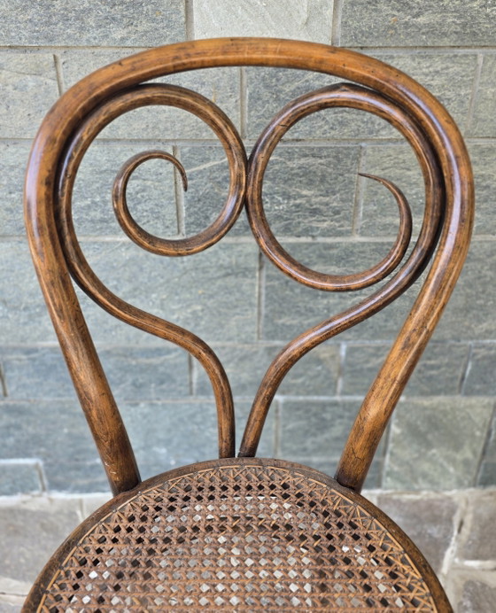 Image 1 of Silla Thonet original n.º 20 en madera curvada y paja vienesa - siglo XIX