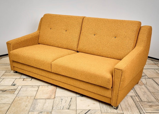 Image 1 of Vintage tweezitsbank, jaren 70, Tsjechoslowakije