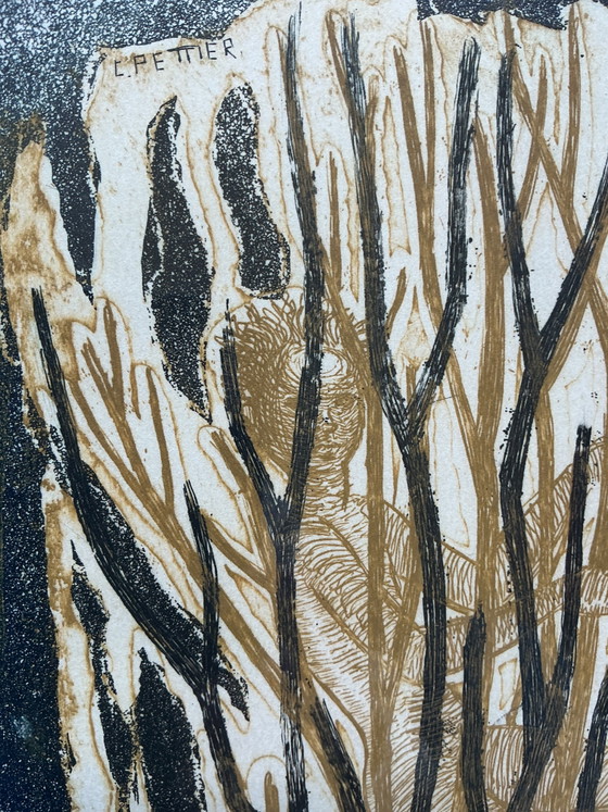 Colette Pettier - Le Secret, aguafuerte y aguatinta de 1966 – Pinturas y dibujos, Paper (photo 9 of 11)