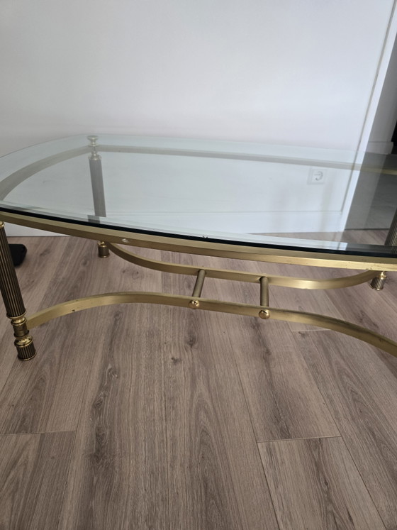 Vintage salontafel te koop – Glass, Brass (photo 2 of 5)