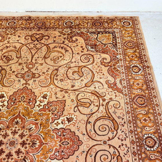 Image 1 of Large vintage rug, brown/cream