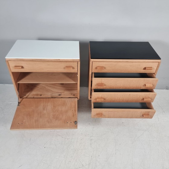 Nightstands by Frantisek Mezulanik, 1970s, Set of 2, Wood, White (photo 3 of 10)