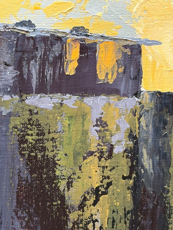 Paysage Urbain Abstrait Original 50x60 Cm | Second Dawn – Peintures et dessins, Canvas (photo 2 of 8)
