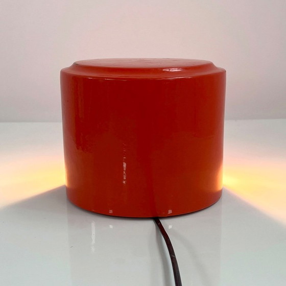 Red Stacking Ceramic Table Lamp From Perdomello 70 Italy, 1970s (photo 5 of 7)