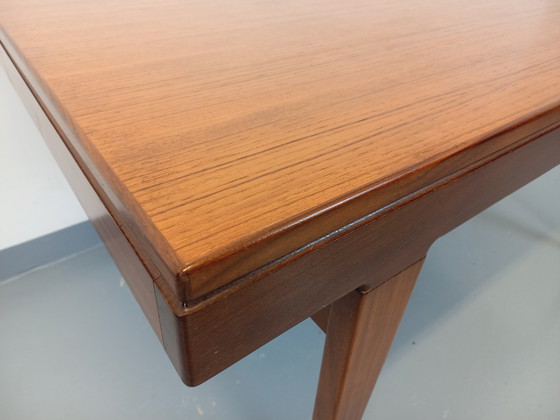 Image 1 of Table à Manger Scandinave Vintage des Années 50 60 en Teck avec Rallonge