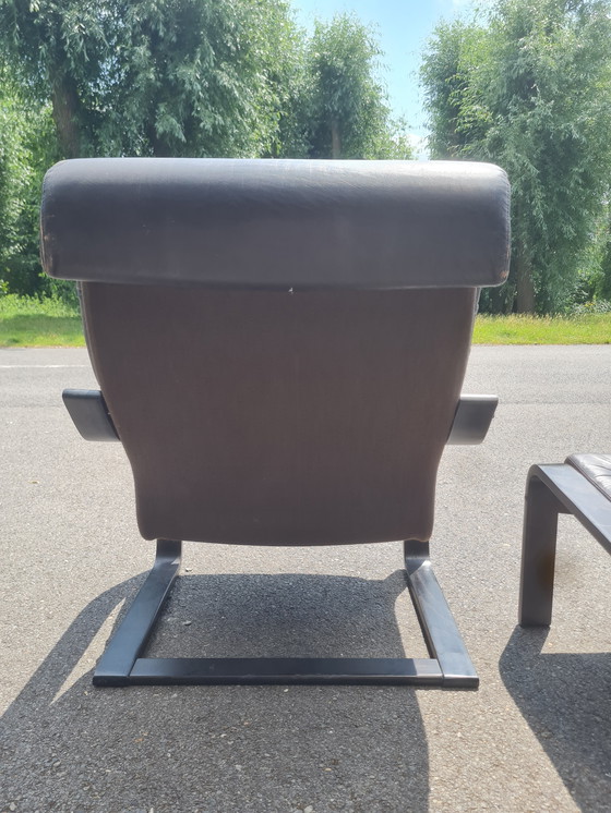 Image 1 of Poem Lounge Chair with Hocker - Noboru Nakamura for IKEA - 1970s