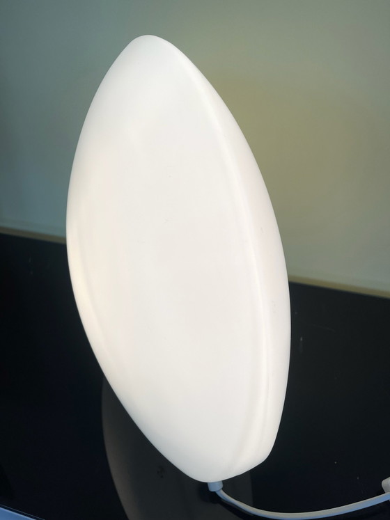 Peill & Putzler große Lampe 40cm, Tischlampen, Glas, Weiß, Vintage (Foto 6 von 8)