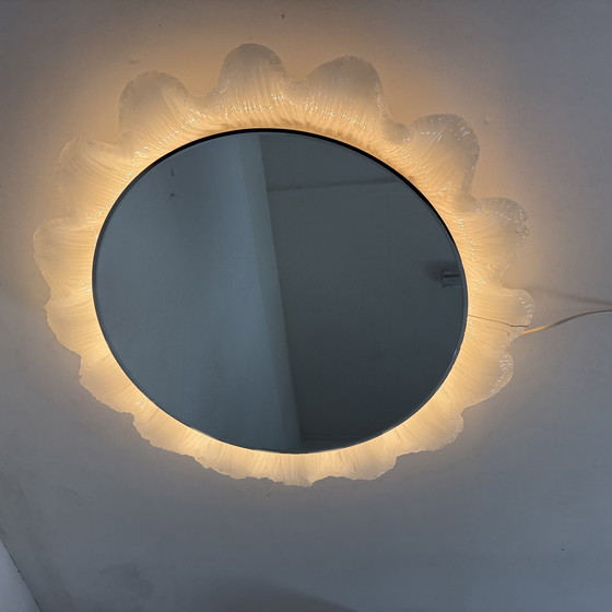 Image 1 of Vintage Lucite wall mirror with backlight , 1970’s , Germany