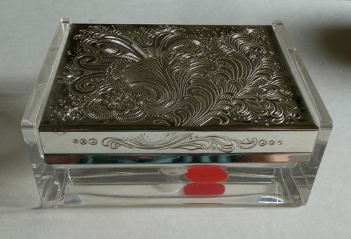 Sigarettenblik, bewaarblik, WMF verzilverd