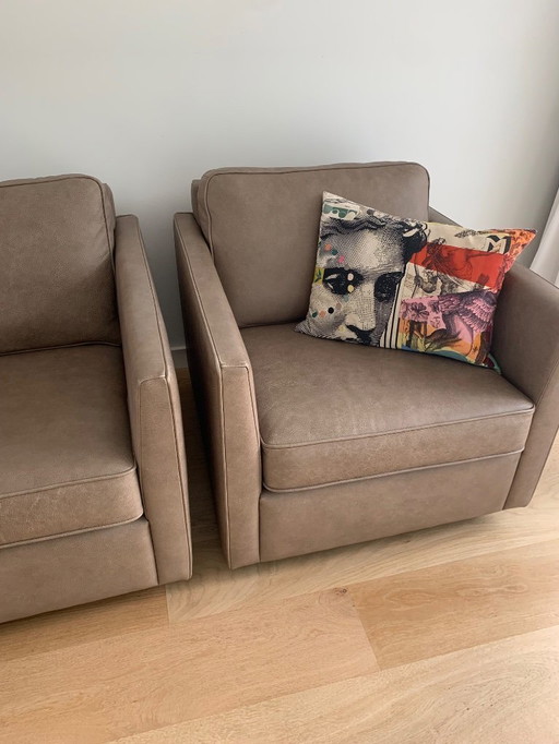 2X Sessel Leder