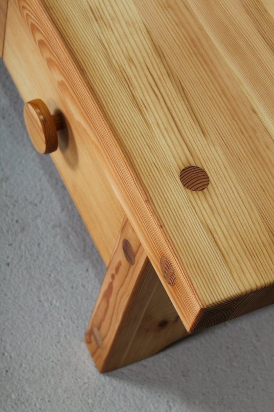 Image 1 of Vintage design pine hall bench