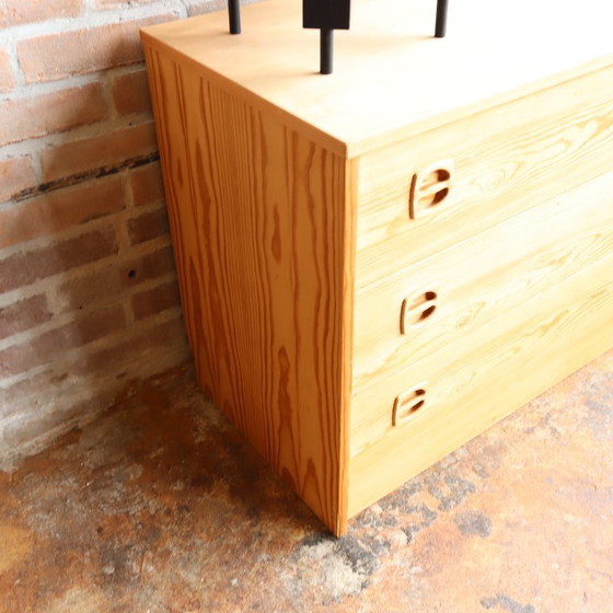 Image 1 of Vintage ladekast licht hout Scandinavisch