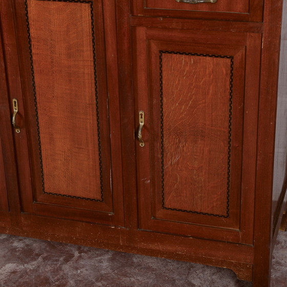 Buffet deux pièces avec miroir et 2 tiroirs – Vaisseliers, Art Nouveau (photo 15 of 18)