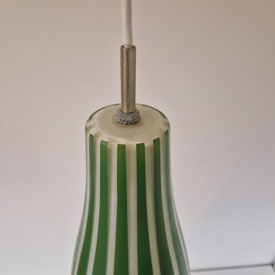 Image 1 of Lampada a sospensione in vetro vintage lampada a sospensione verde