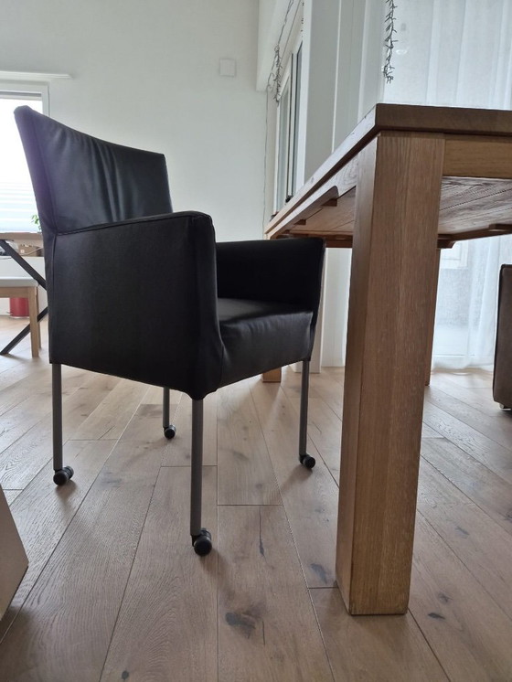 Image 1 of 4 schwarze Ledersessel