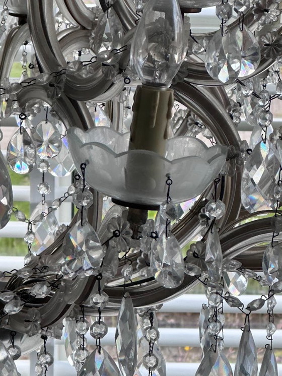 Image 1 of Wunderschöner antiker Kristalllüster, 8 Arme mit 24 Lampen 💡