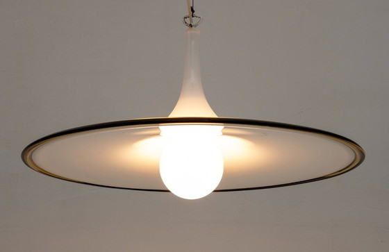 Image 1 of Lustre italien moderne du Mid Century Hat en verre de Murano, 1970