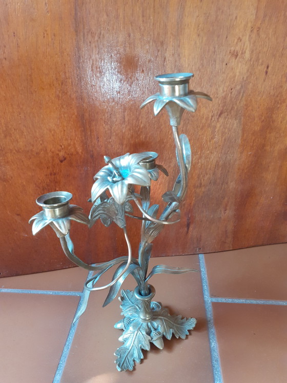 Image 1 of Candelabro de planta de iglesia del siglo XIX