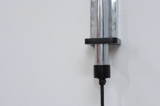 Image 1 of Vintage Extendable Hanging Chrome Wall Lamp 1970s