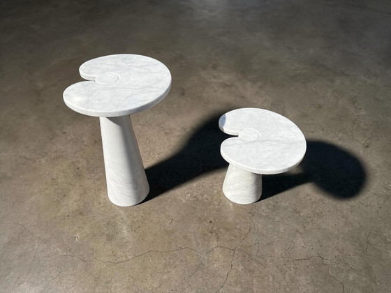 Image 1 of 2x Table d'appoint Eros Angelo Mangiarotti marbre de Carrare