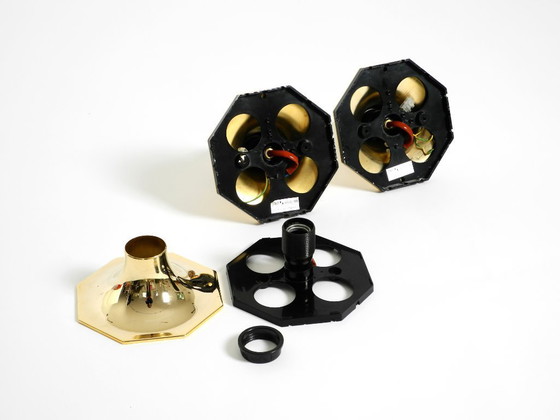Image 1 of Conjunto de tres preciosas lámparas de pared o techo de los años 70 diseñadas por Motoko Ishii para Staff Leuchten.