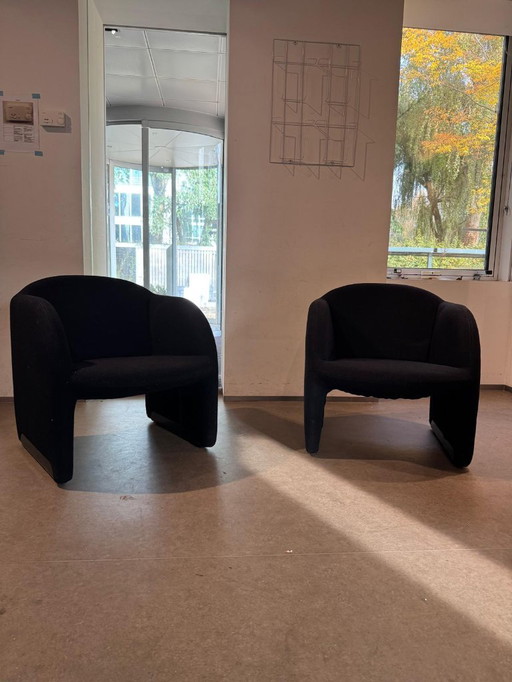 Set of 2 black Artifort Ben