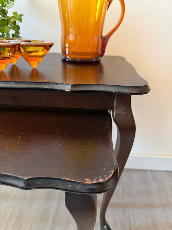 Queen Anne set van twee kleine tafels – Eetkamerset, Wood (photo 9 of 9)
