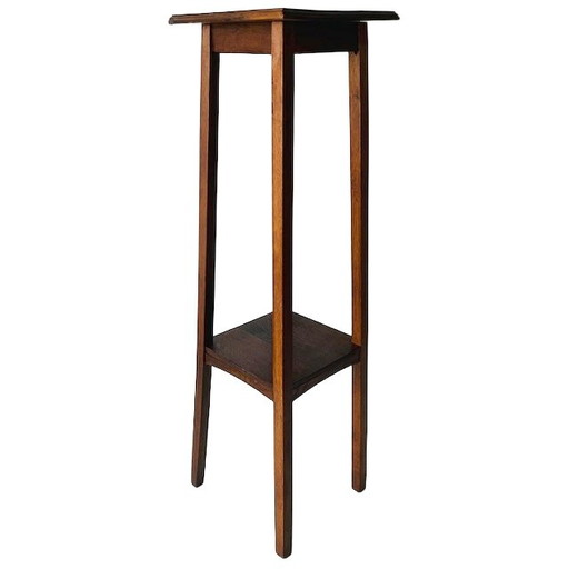 Tall XL vintage plant table dark wood