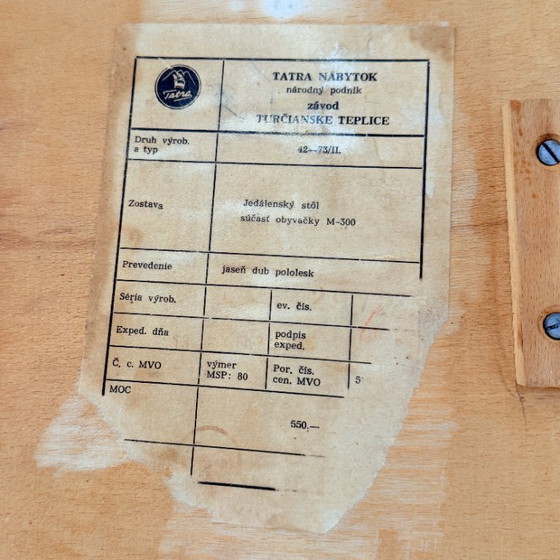 Image 1 of Vintage extendable oak table, František Jirák