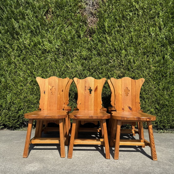 Image 1 of Set van 6 vintage stoelen