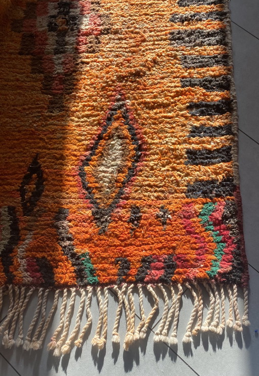 Tappeto berbero unico delle montagne dell'Atlante - Trama tessuta a mano in lana (310 × 190 cm)