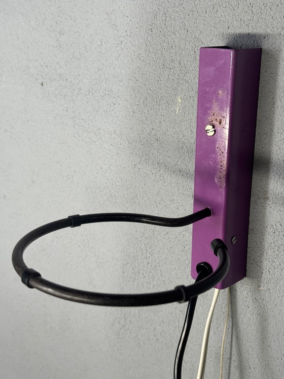 Image 1 of Purple wall lamp in retro Gepo style