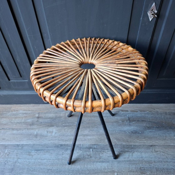 Image 1 of Sgabello/tavolino Dirk van Sliedrecht Design olandese della metà del secolo