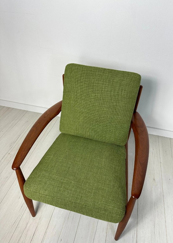 Image 1 of Vintage Model 118 Teakhouten Loungestoel van Grete Jalk voor France & Daverkosen, Deens design, jaren 1950