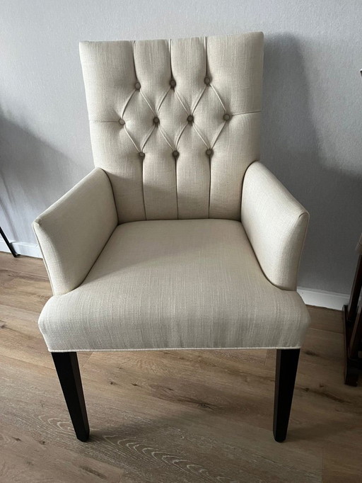 2 sedie Capiton con braccioli