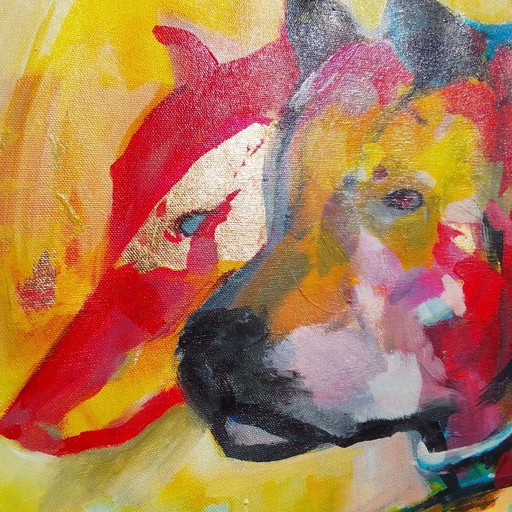Acrylic painting "Canis lupus familiaris"