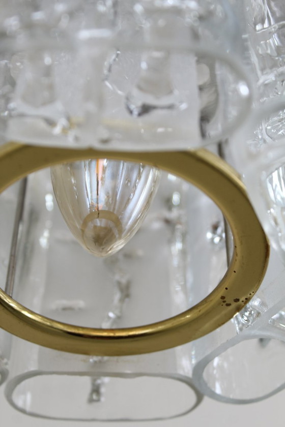 Image 1 of Design-Pendelleuchte Doria Eisglas